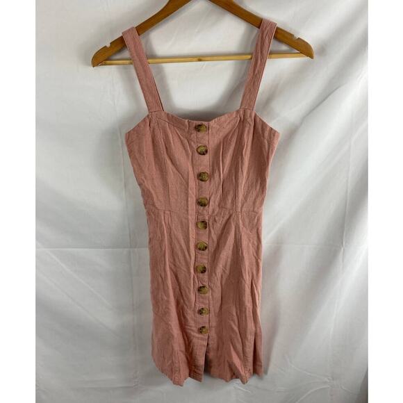Aeropostale Blush Pink Button Front Dress Small - Picture 1 of 3